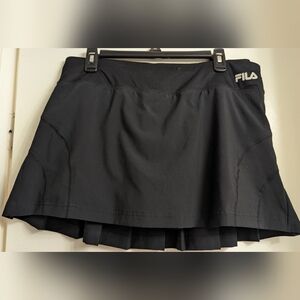 Fila Black Ruffle Skort With Pocket